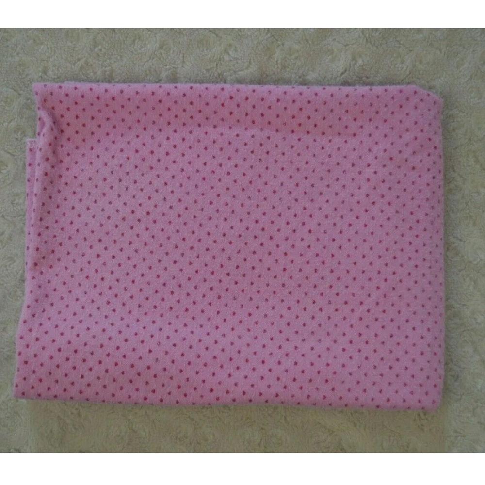 Carter's Pink Red Hearts Baby Receiving Blanket Thin Flannel Cotton Lovey